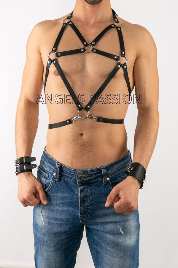 Chest Leather men Harness - Gay Sex Toys Bdsm Gear - Bondage Bdsm - Gay Harness Lingerie - Gifts for Him - Plus Size Gay Underwear