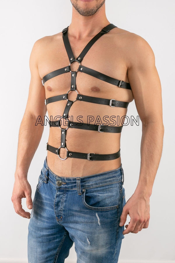 Harness Men Lingerie - Bondage Leather Body Gay Harness - Gay Underwear - Male Harness - Gifts for Him - BDSM Harness - Chest Harness2